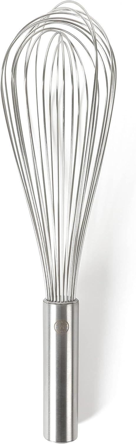 12" Stainless Steel Balloon Whisk with Satin Finish