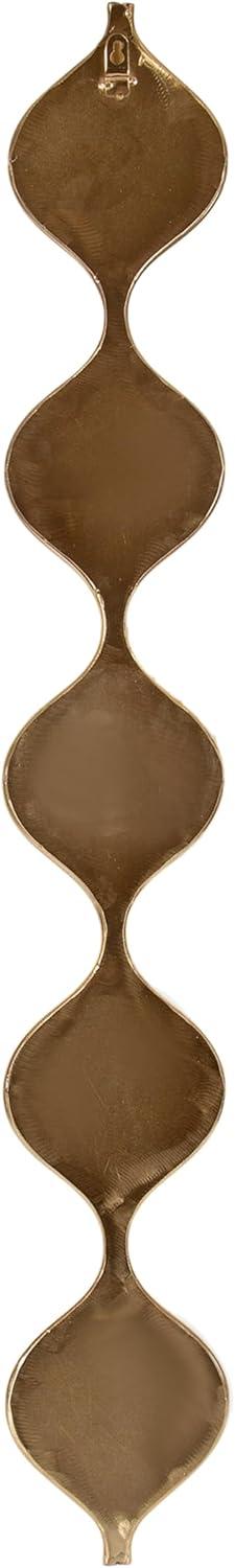 Kate & Laurel All Things Decor 7"x42" Loxi Teardrop Panel Wall Mirror Gold