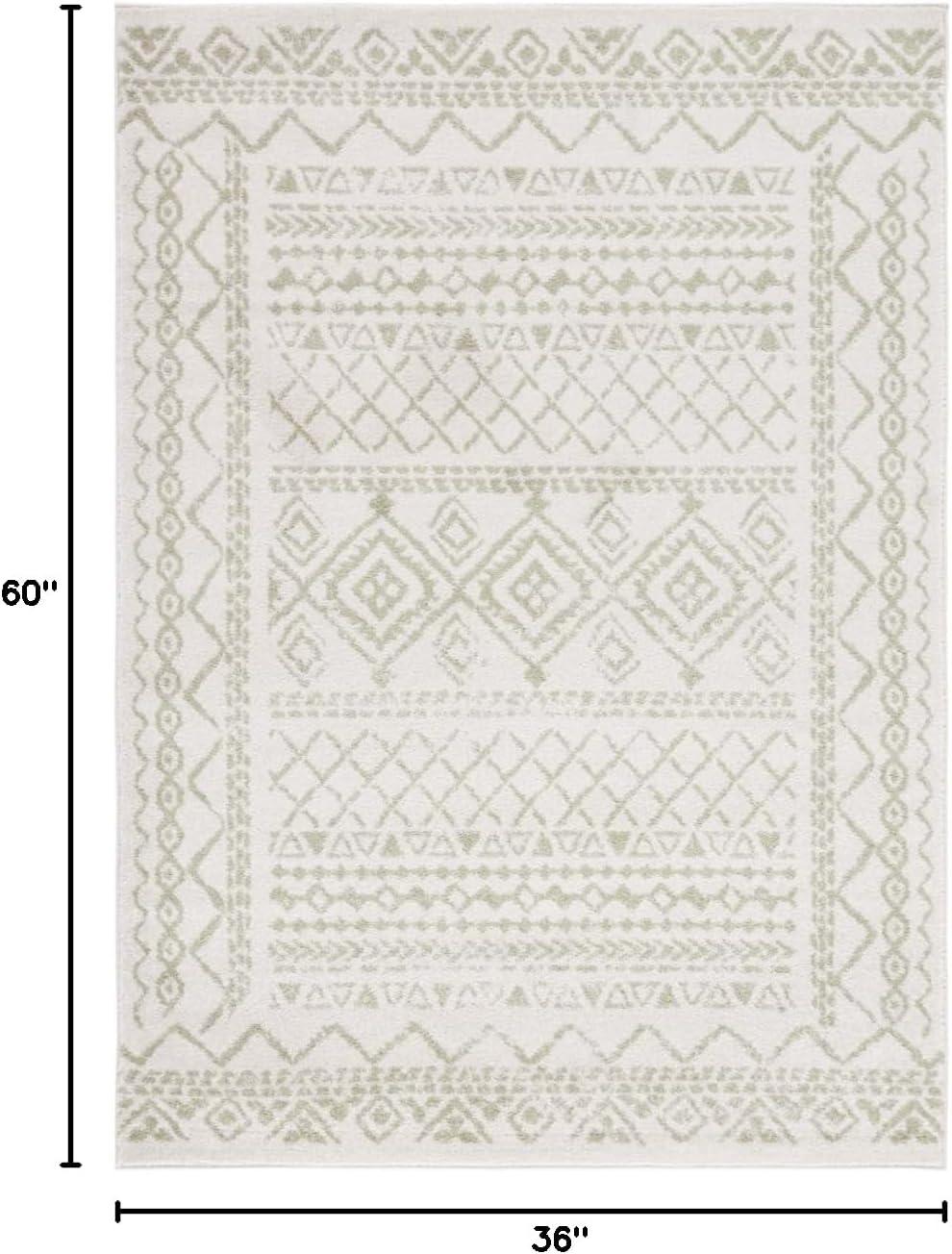 Tulum TUL268 Power Loomed Area Rug - Ivory/Sage - 3'x5' - Safavieh.
