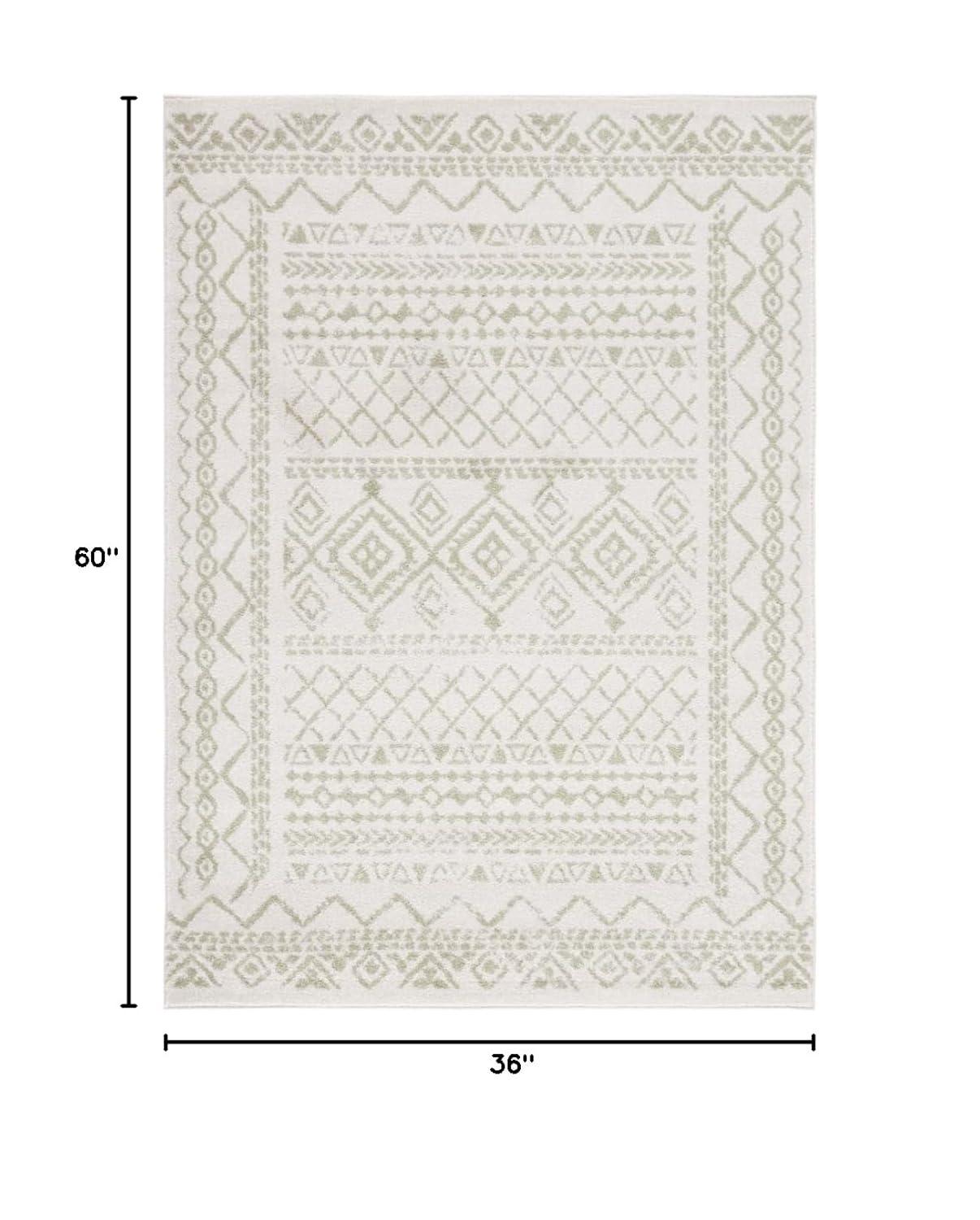 Tulum TUL268 Power Loomed Area Rug - Ivory/Sage - 3'x5' - Safavieh.