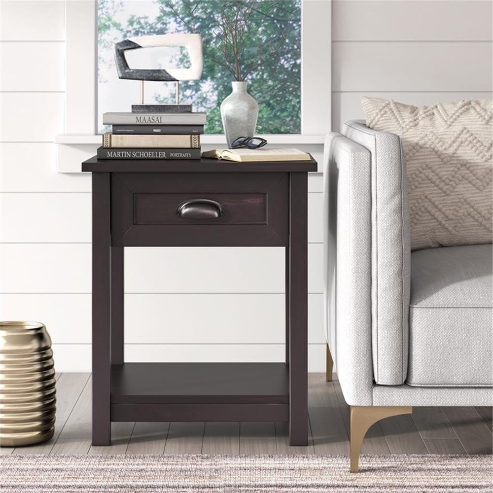 ClickDecor Bailey Wood 1-Drawer End Table