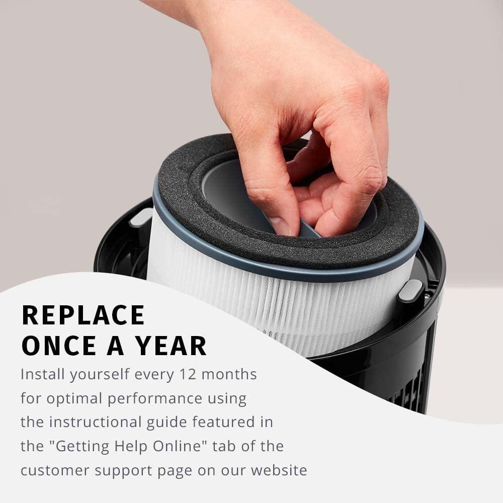 Homedics Replacement HEPA-type filter for AP-T10 and AP-T12: Captures Allergens, Compatible with HoMedics Air Purifiers