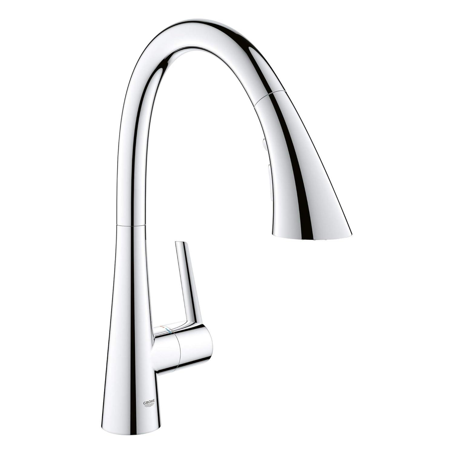 ZEDRA Single-Handle Pull Down Kitchen Faucet Triple Spray 1.75 GPM