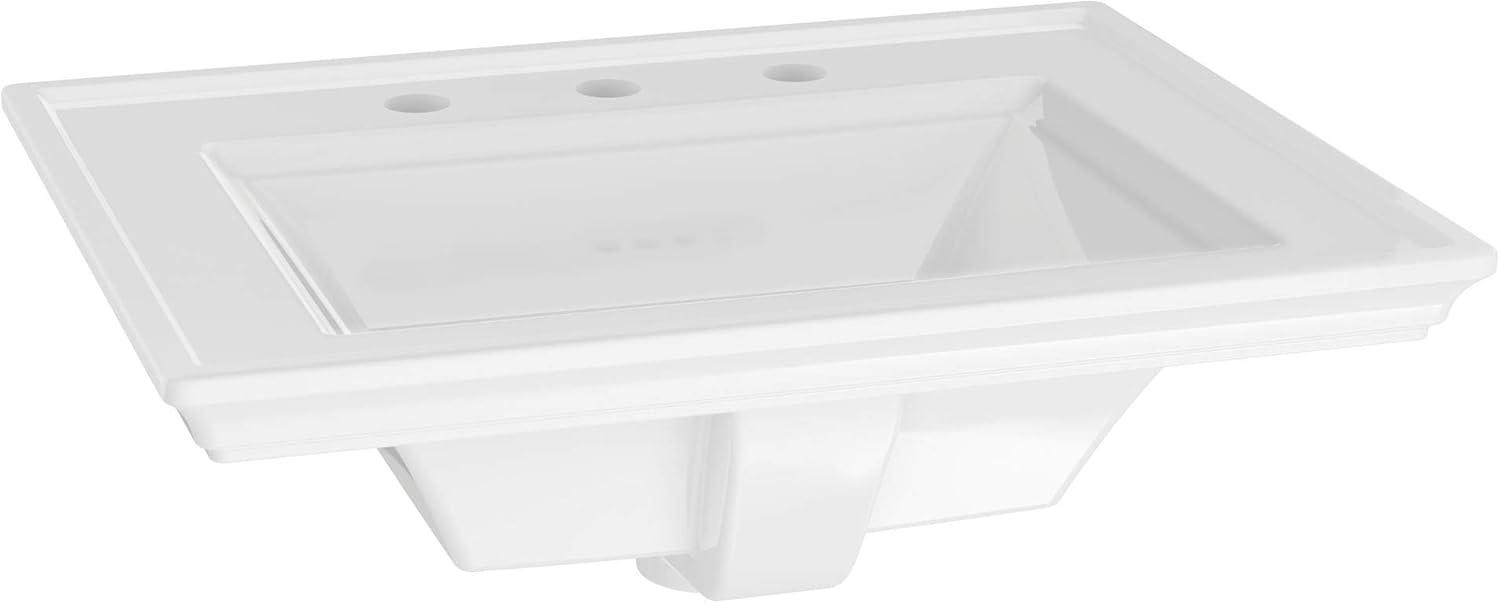 American Standard Town 19.06'' White Ceramic Rectangular Bathroom Sink with Overflow