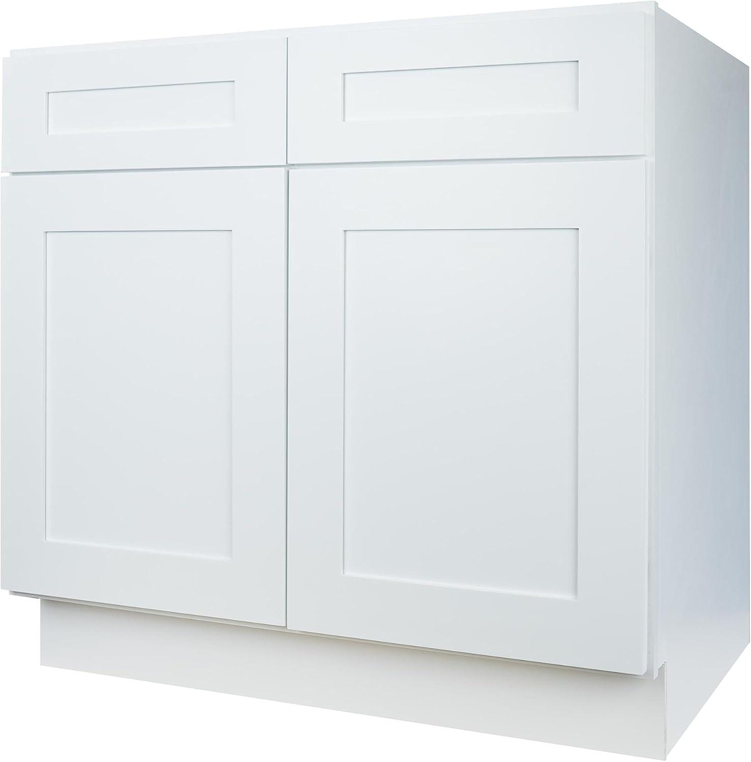 Hollywood Fabiani Design Shaker Base Kitchen Cabinet Ready to Assemble 24 in. W x 24 in. D x 34.5 in. H White