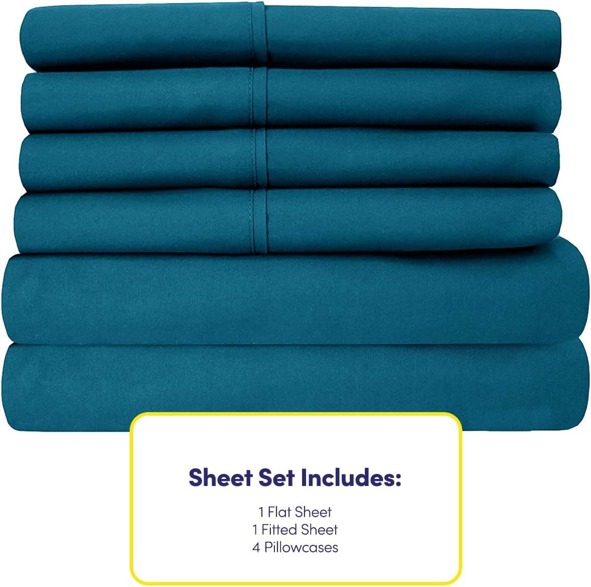 Teal Queen Deep Pocket Microfiber Sheet Set