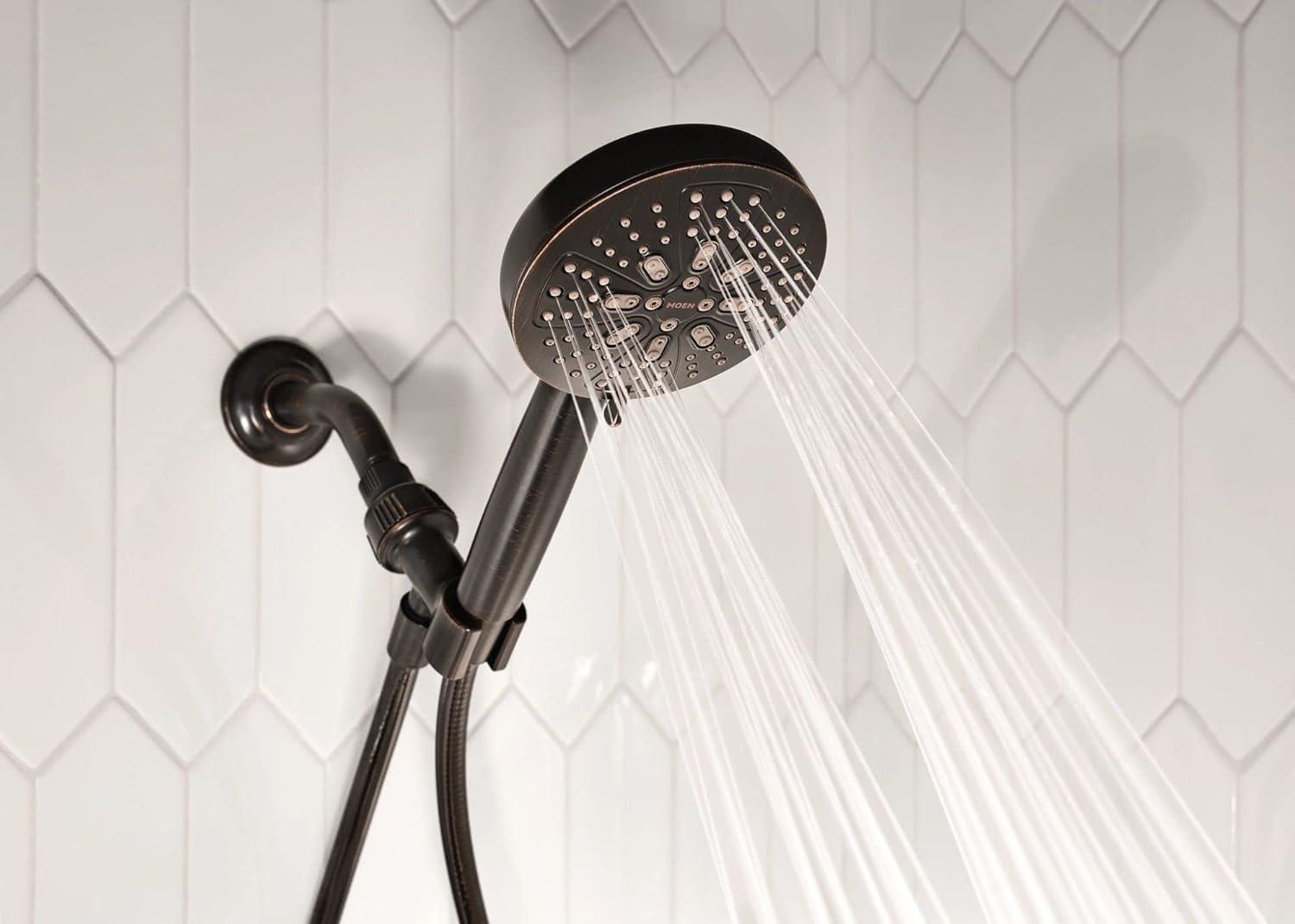 Moen Hydro Energetix Mediterranean Bronze Nickel 7-Function Handheld Shower Head, 200H0BRB