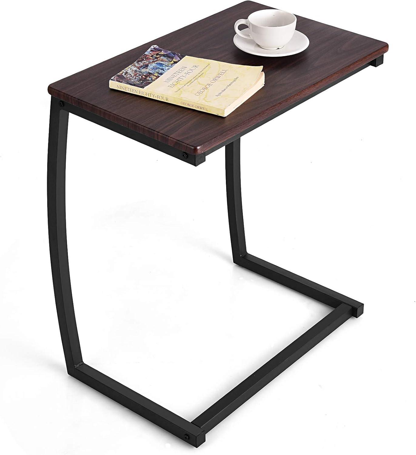 Canddidliike Steel Frame C-shaped Sofa Side End Table-Coffee, End Table for Bedroom Living Room