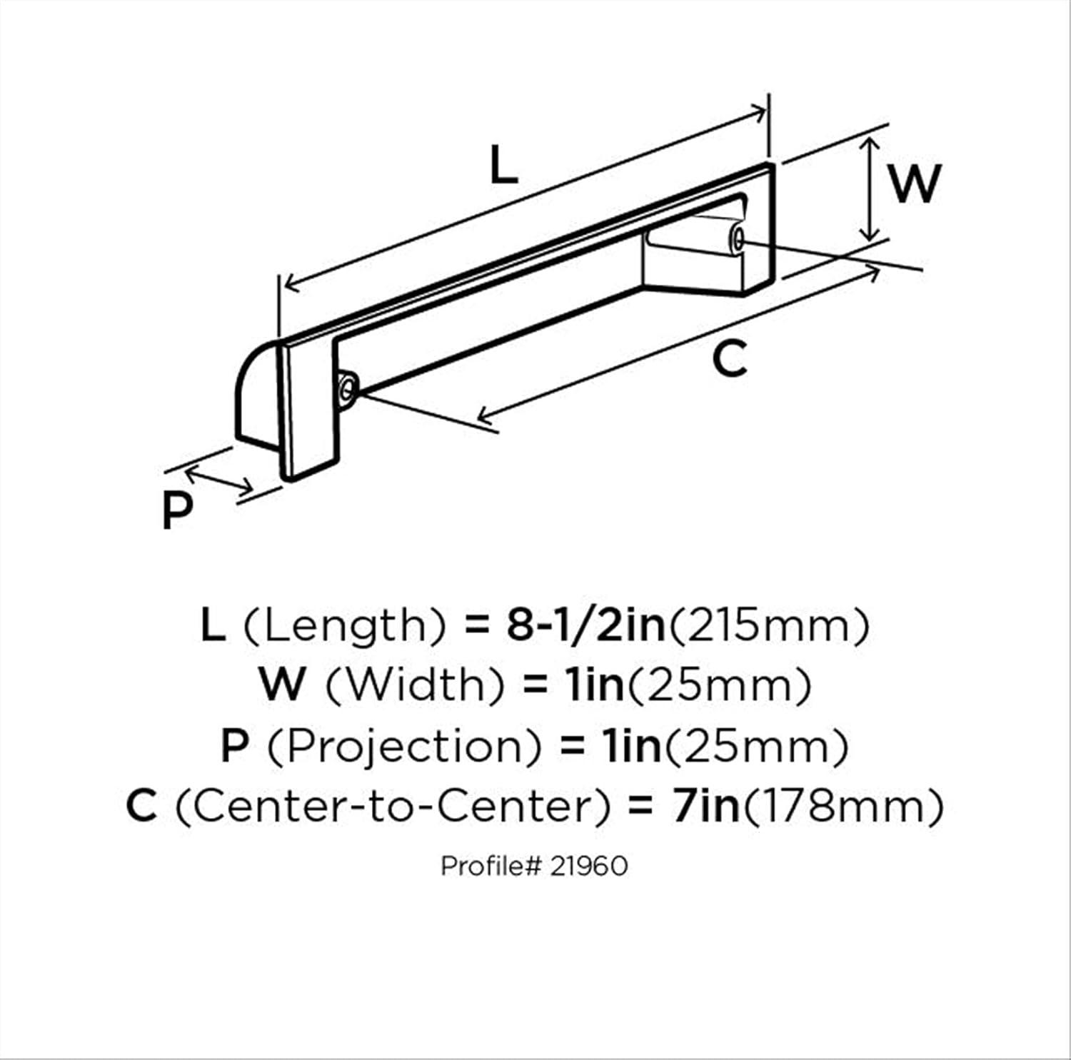 7" Center Cup/Bin Pull Multipack