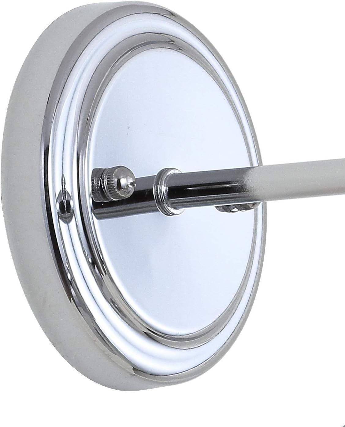17.5" Metal June Vanity Wall Light Silver - JONATHAN Y: Chrome Finish, Industrial Style, ETL Listed, 2-Light Fixture