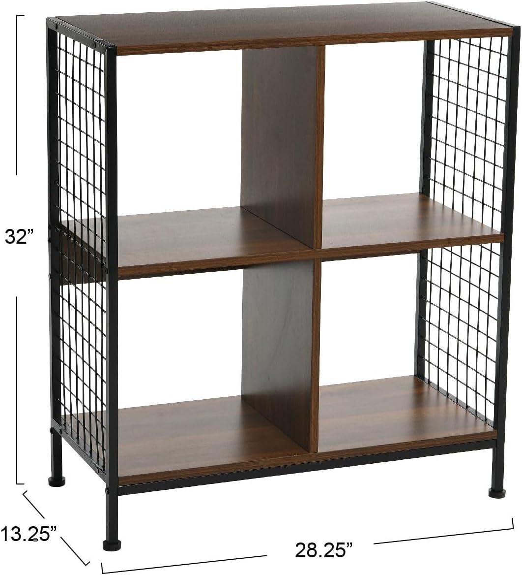 Household Essentials 28.15" Trellis 4 Shelf Bookshelf