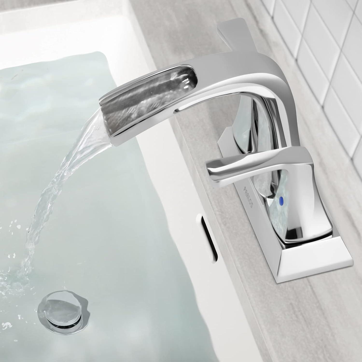 Doris Waterfall Centerset 2-handle Bathroom Faucet with Drain Assembly