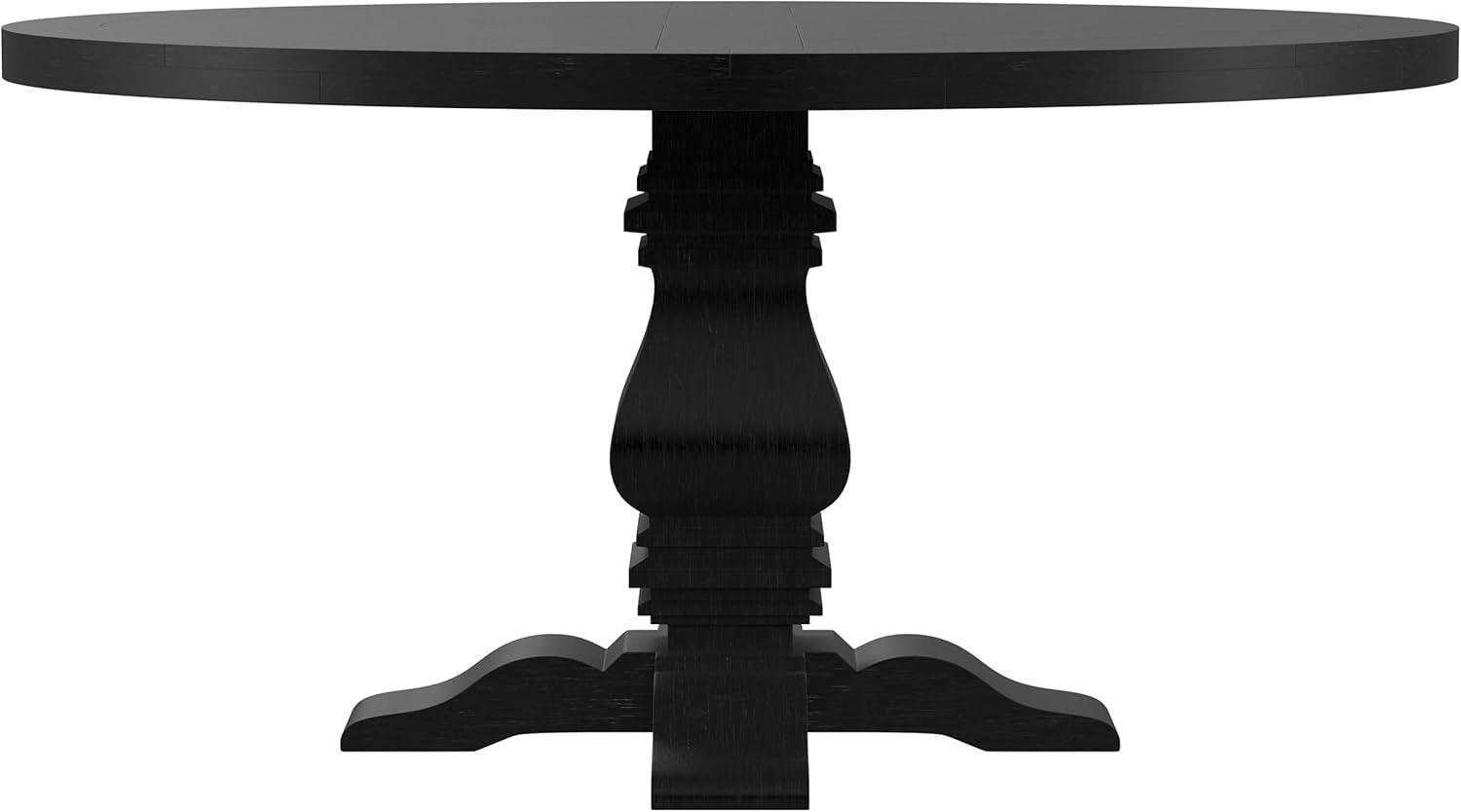 Coaster Florence Wood Round 60-inch Pedestal Base Dining Table Black