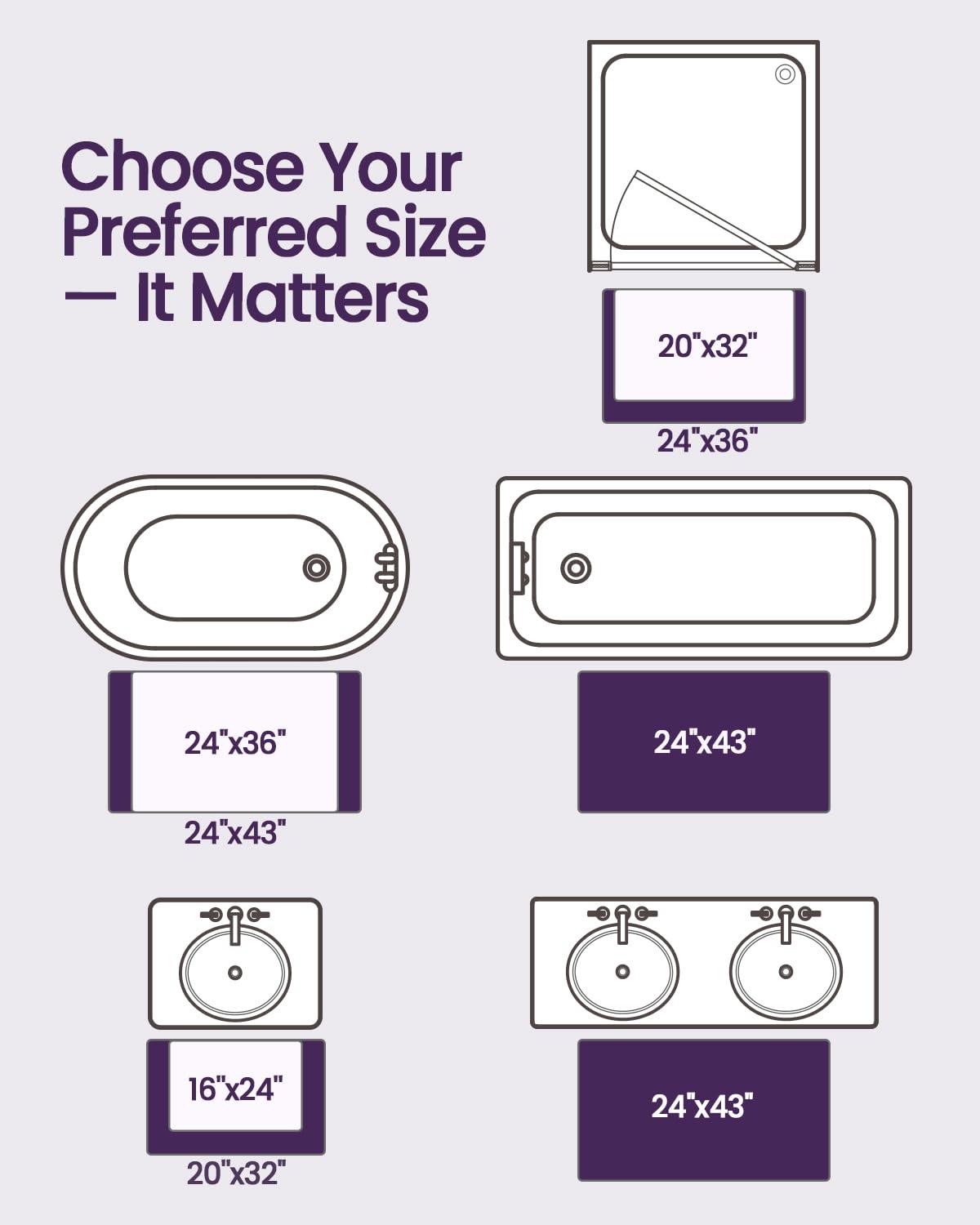 Smiry Microfiber Bathroom Rugs, 16"x24" Soft and Absorbent Bath Rugs, Non-Slip Machine Wash bath mats, Beige