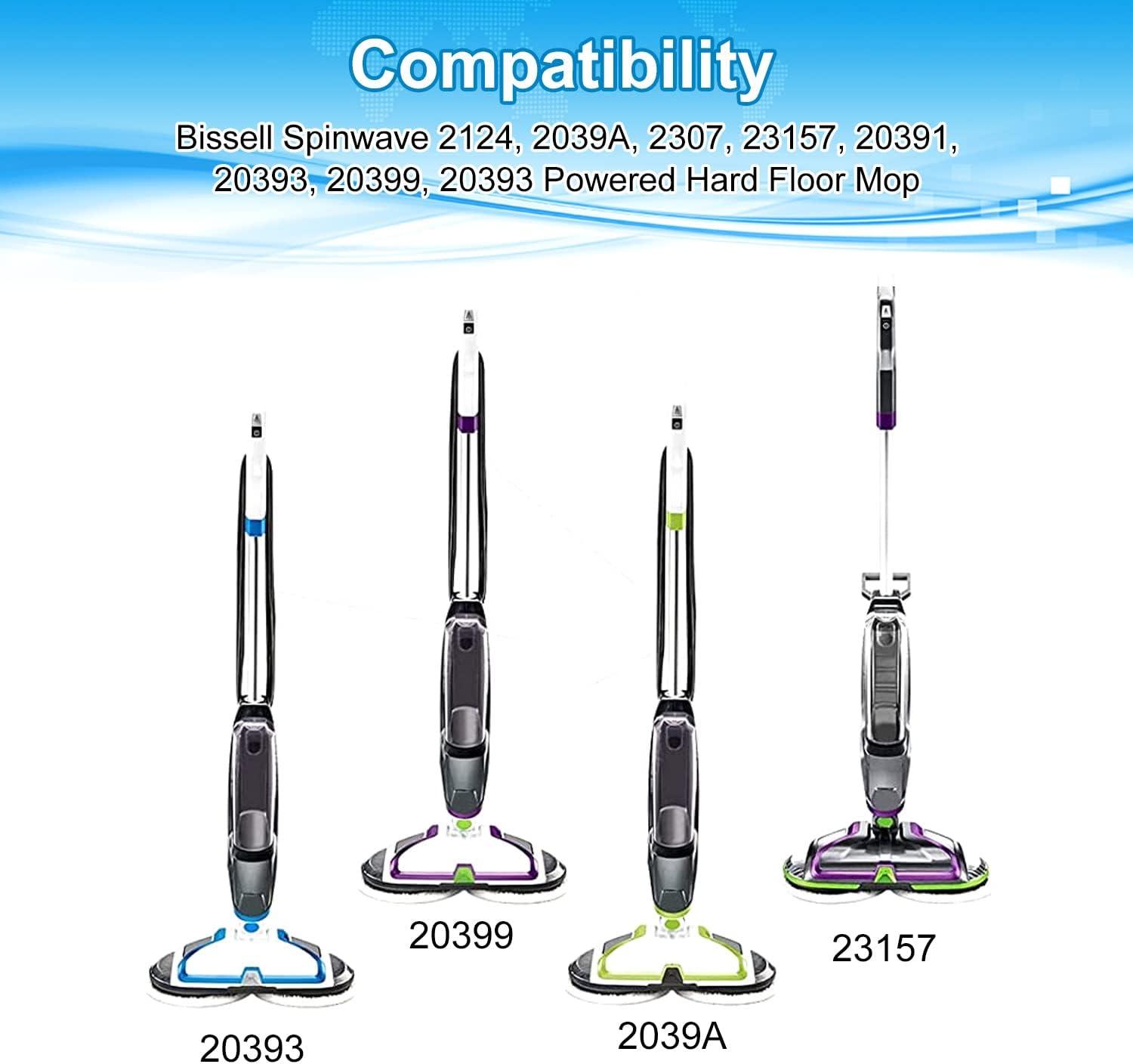 6 Pack 2124 2037 2039A 20399 20391 Steam Mop Pads Replacement Compatible with Bissell Spinwave Hard Mop Cleaner