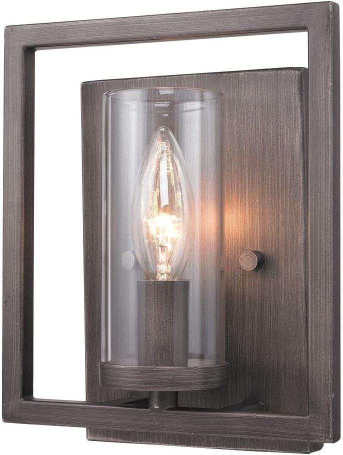 Marco Contemporary 7" Bronze Wall Sconce with Clear Glass