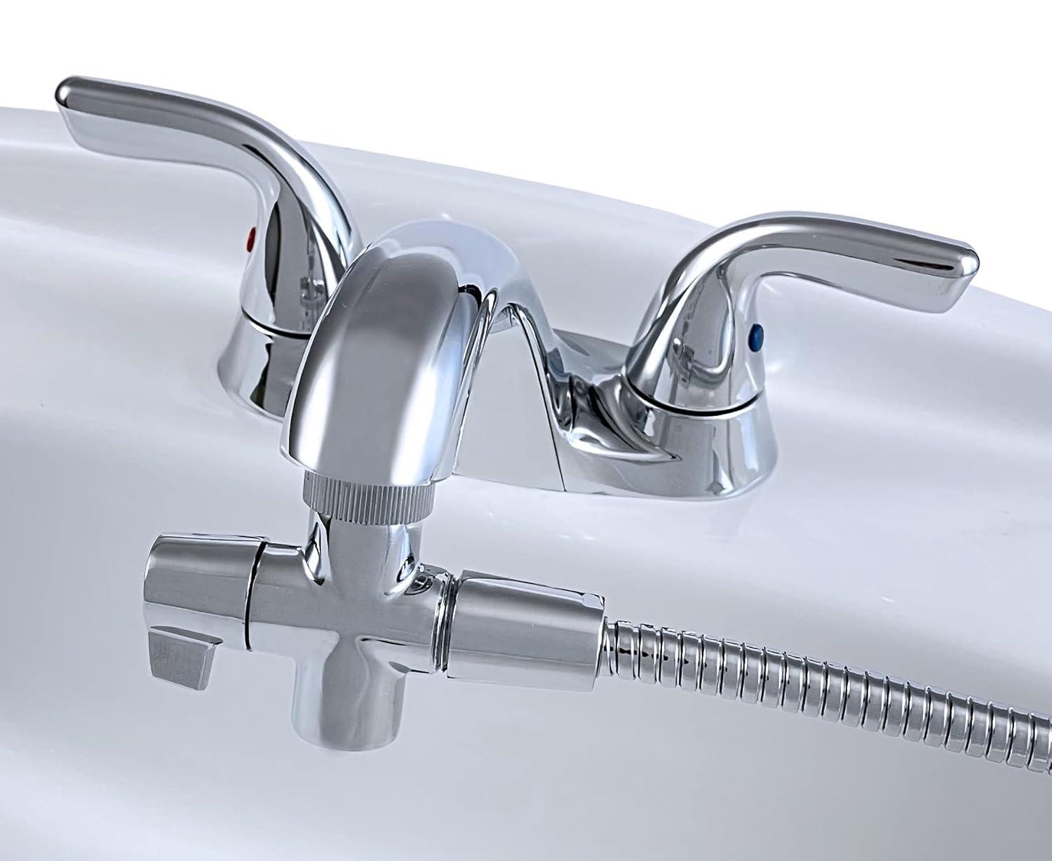 Patented Aquaus 360 Bidet for Faucet with Brass Sprayer- Warm Water Bidet – Dual Thumb Pressure Controls - Adjustable Spray Pressure - Extended Spray Reach 4’’ to 11’’