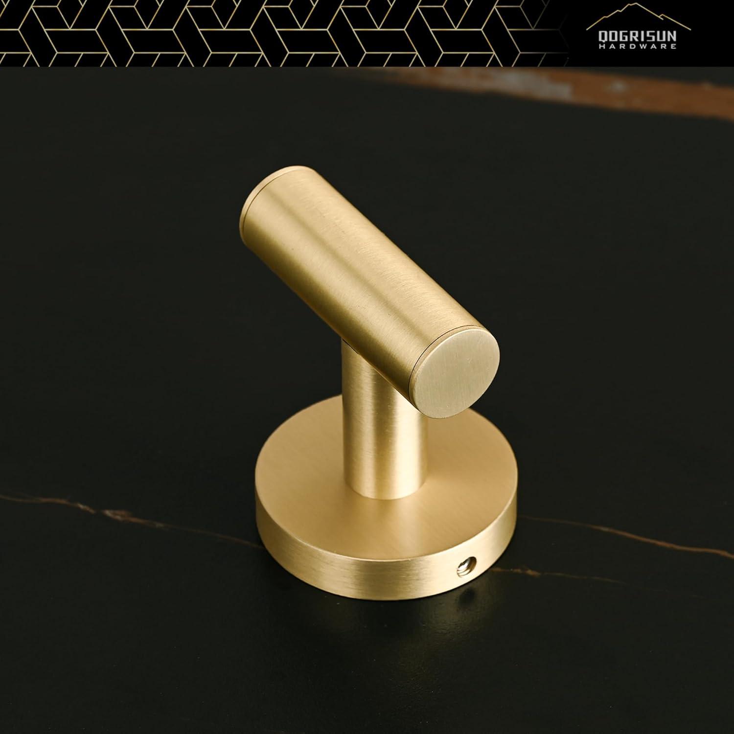 Brushed Brass Heavy Duty Wall Mounted Towel Hook