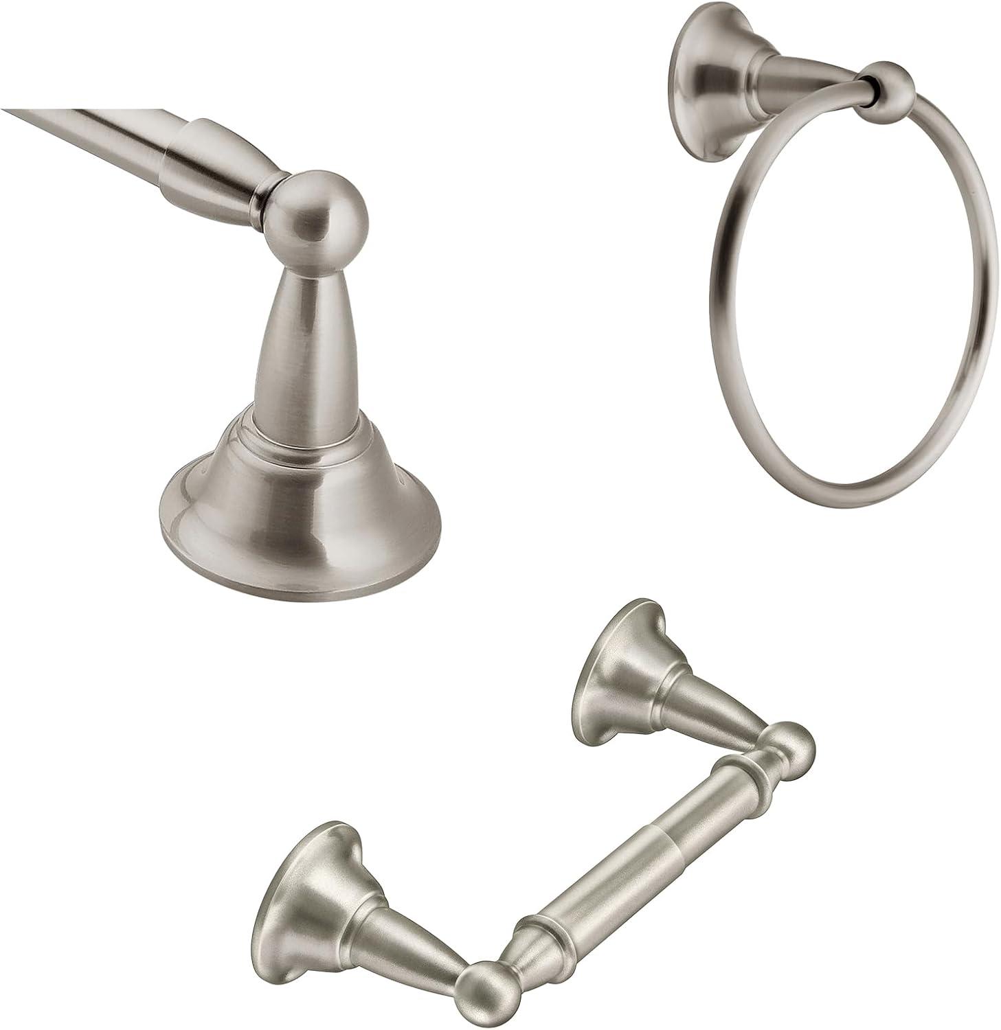 Brushed Nickel 3-Piece Bathroom Hardware Set