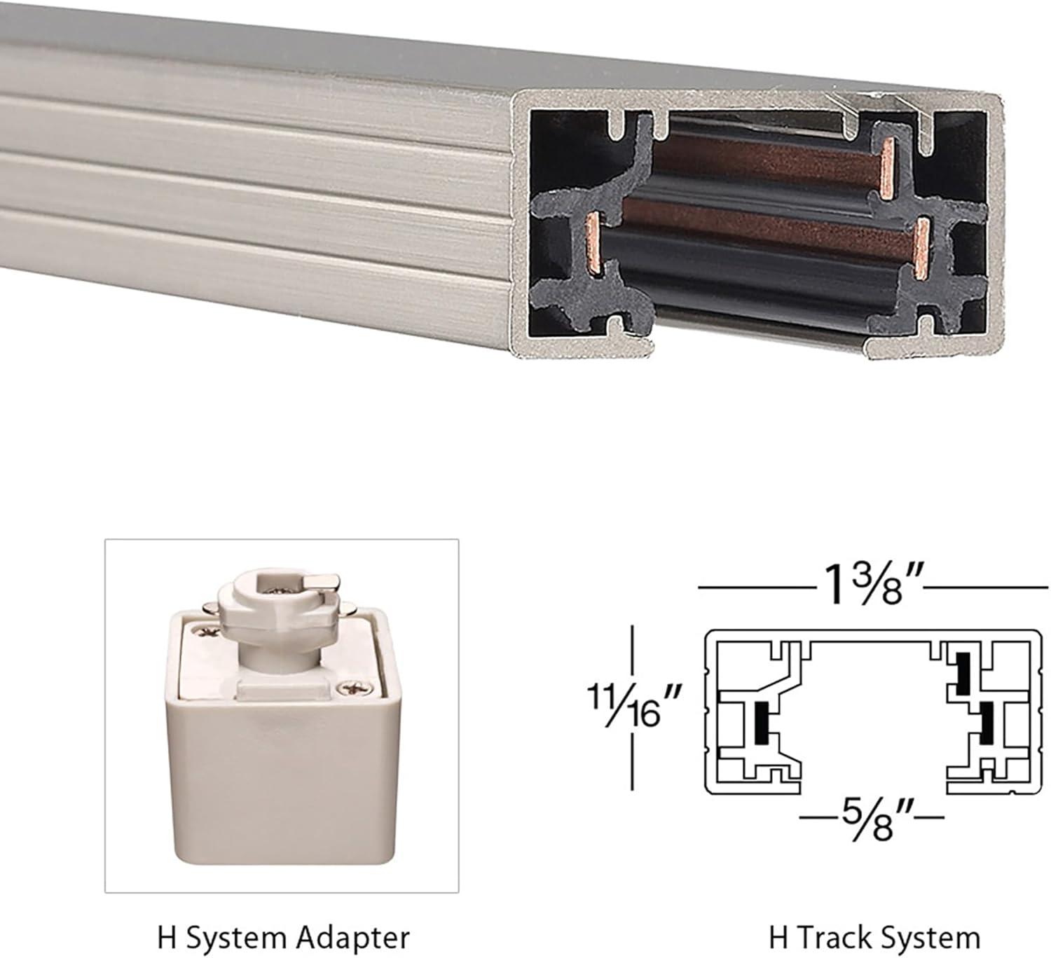 Brushed Nickel H Track 120V End Cap