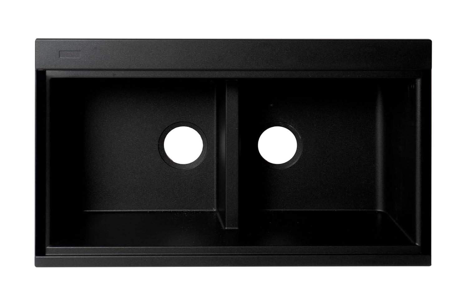 34'' L Double Bowl Granite Kitchen Sink