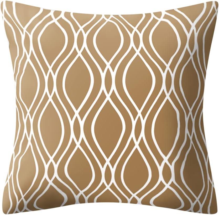 Phantoscope Vintage and Classic Series Decorative Throw Pillow Cover, 18" x 18", Brown, 4 Pack