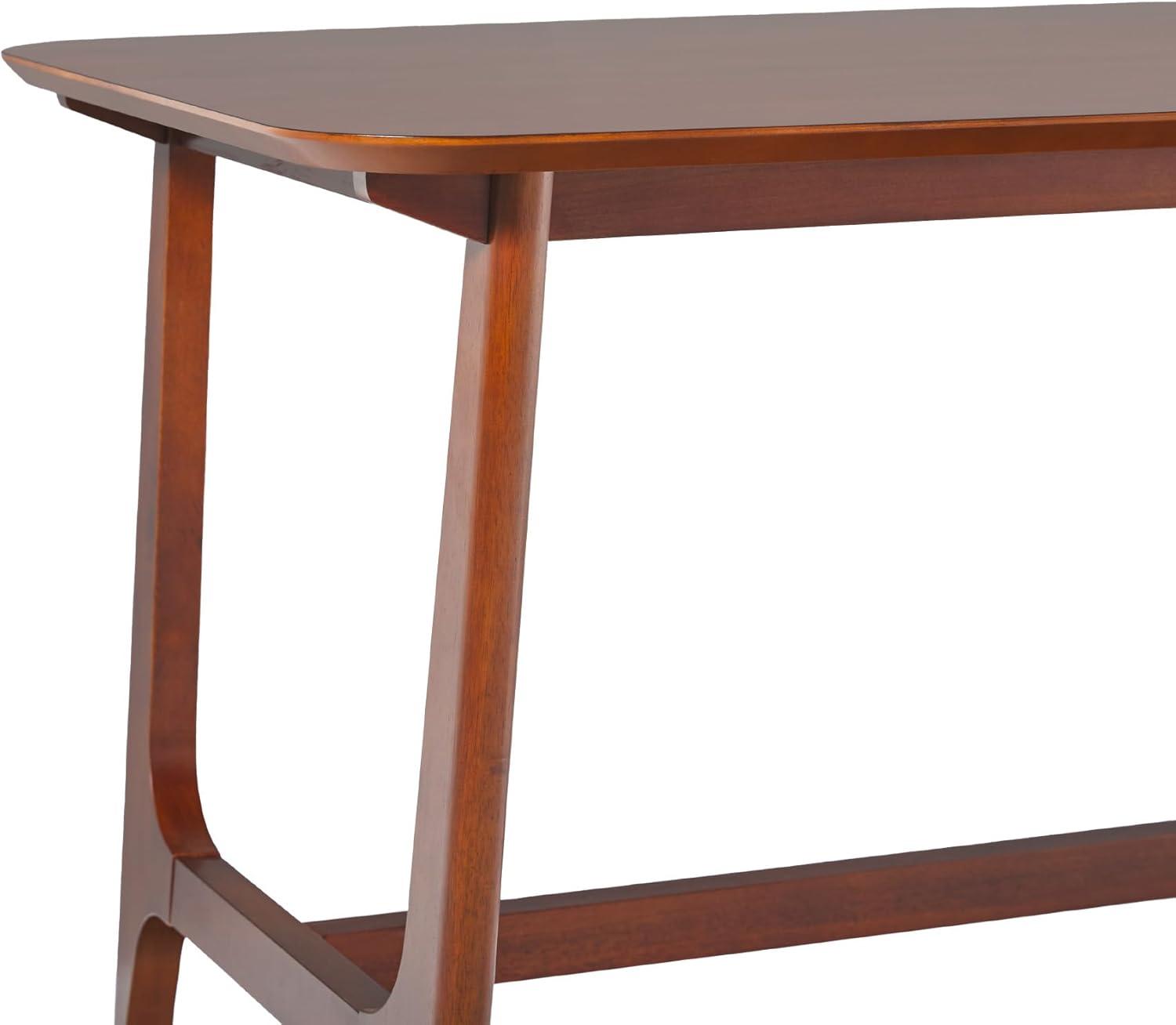 Walker Edison 59" Mid-Century Trestle Dining Table, Walnut Veneer