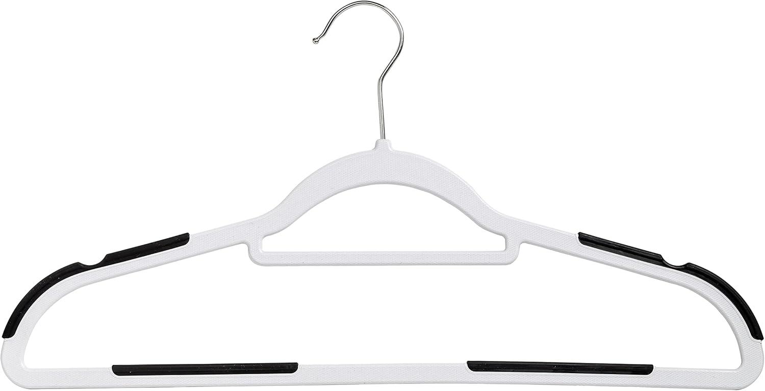 Honey-Can-Do 50pk Rubber Grip Hangers Black and White