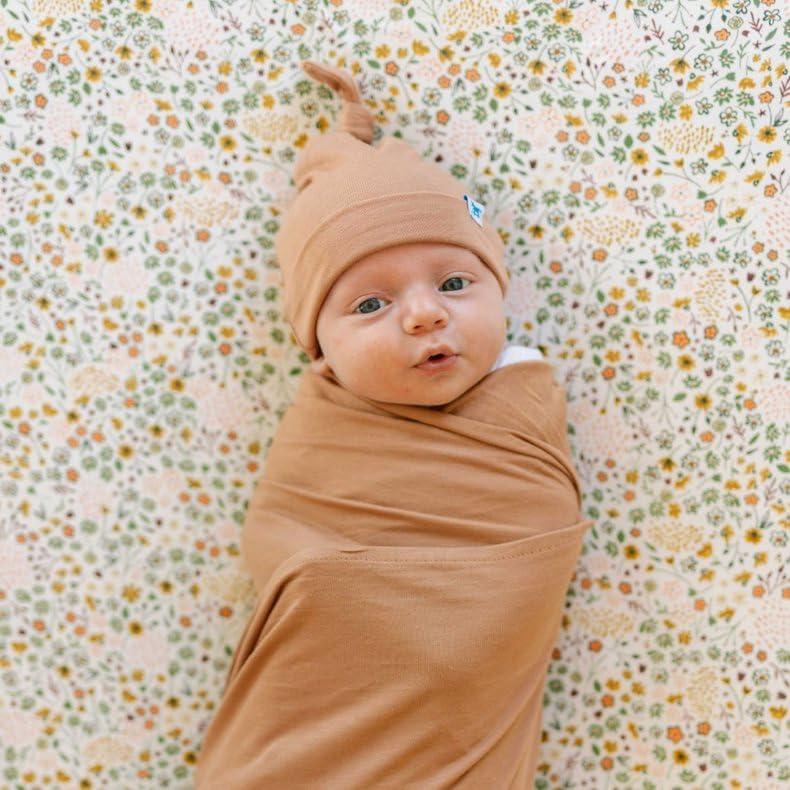 Terracotta Stretch Knit Baby Swaddle Blanket
