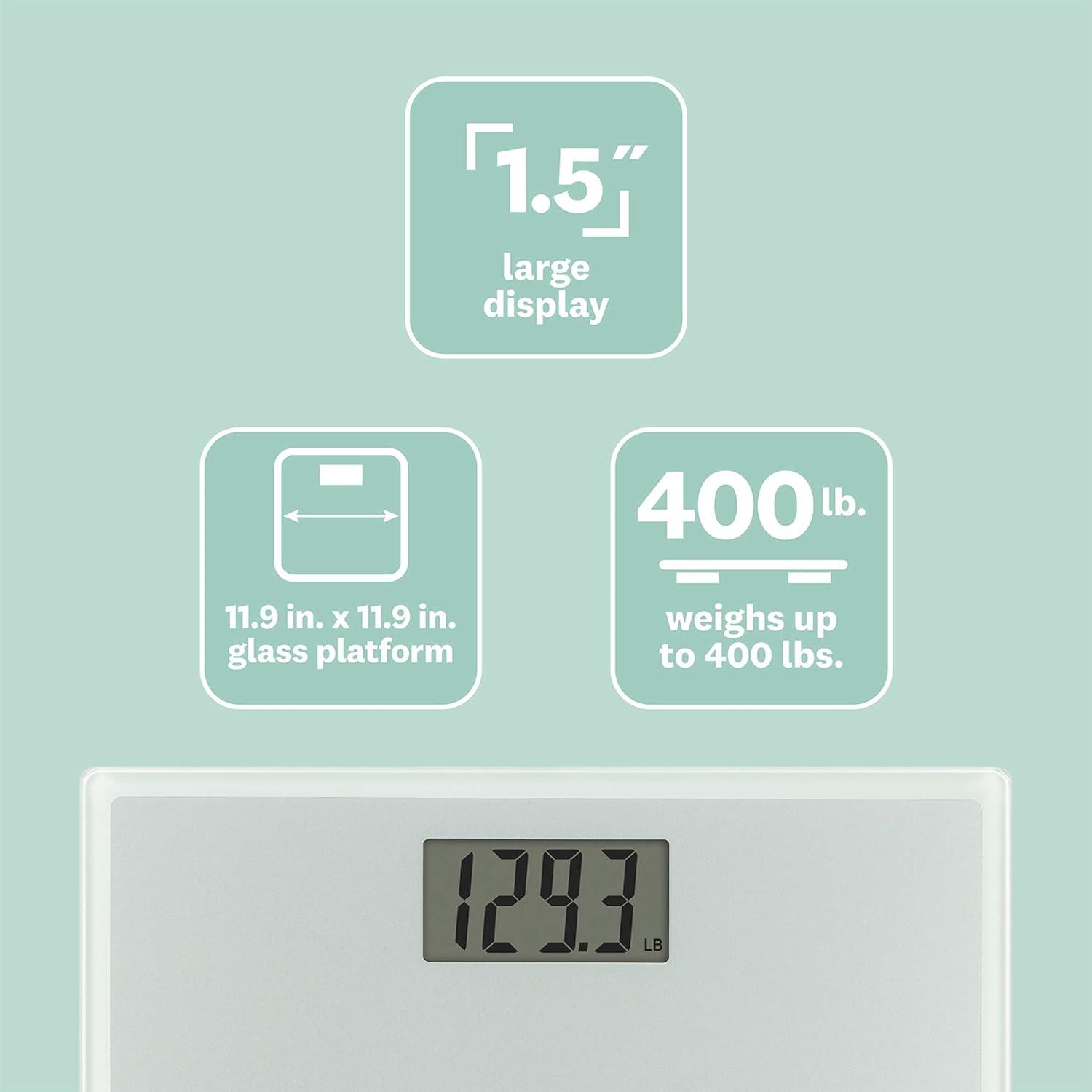 Gray Digital Glass Body Analysis Bathroom Scale