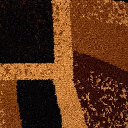 Home Dynamix Premium Rizzy Contemporary Abstract Border Runner Area Rug, Brown/Beige, 1'9"x7'2"