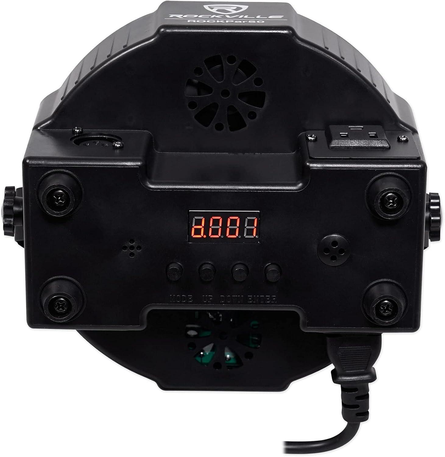 Rockville RockPAR50 LED RGB Compact Par Can DJ/Club DMX Wash Light+Dual Bracket