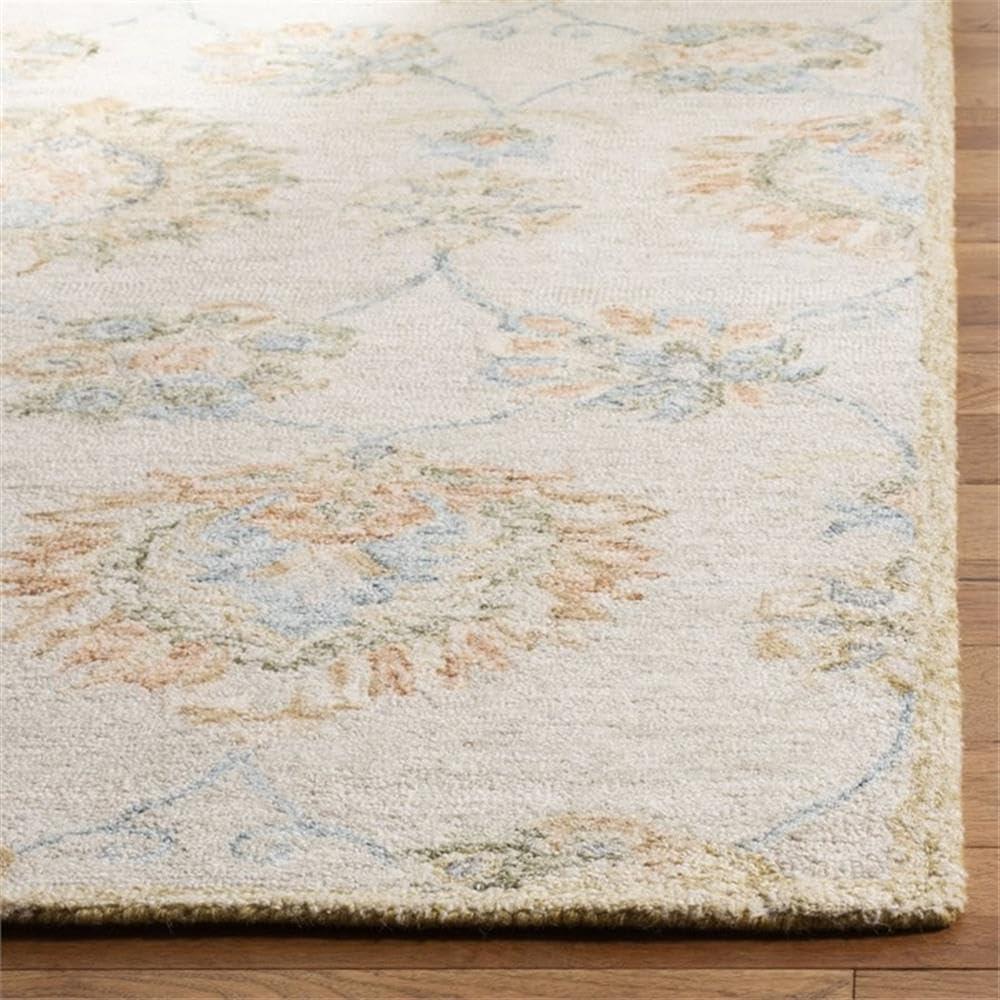 Blossom BLM560 Hand Tufted Area Rug - Beige/Sage - 8'x10' - Safavieh.