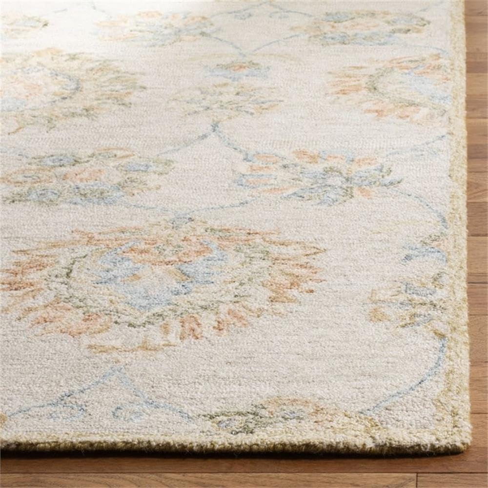 Blossom BLM560 Hand Tufted Area Rug - Beige/Sage - 8'x10' - Safavieh.
