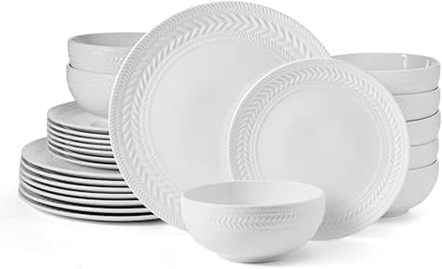 Pfaltzgraff Pfaltzgraff Josephine 24-Piece Porcelain Dinnerware Set, Service for 8