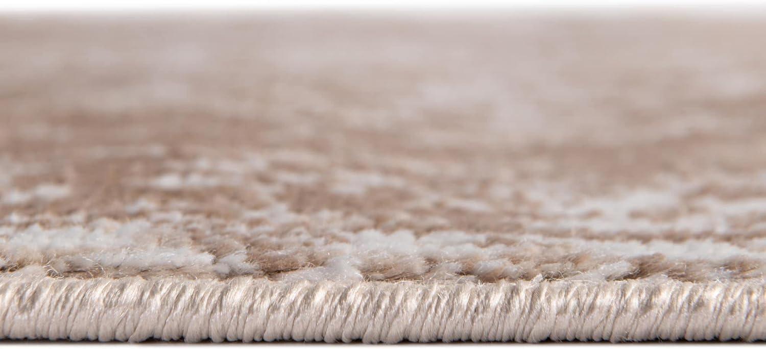 Unique Loom Oxford Collection Area Rug - Bodleian (3'  x 5' 3" Rectangle Beige/Ivory)