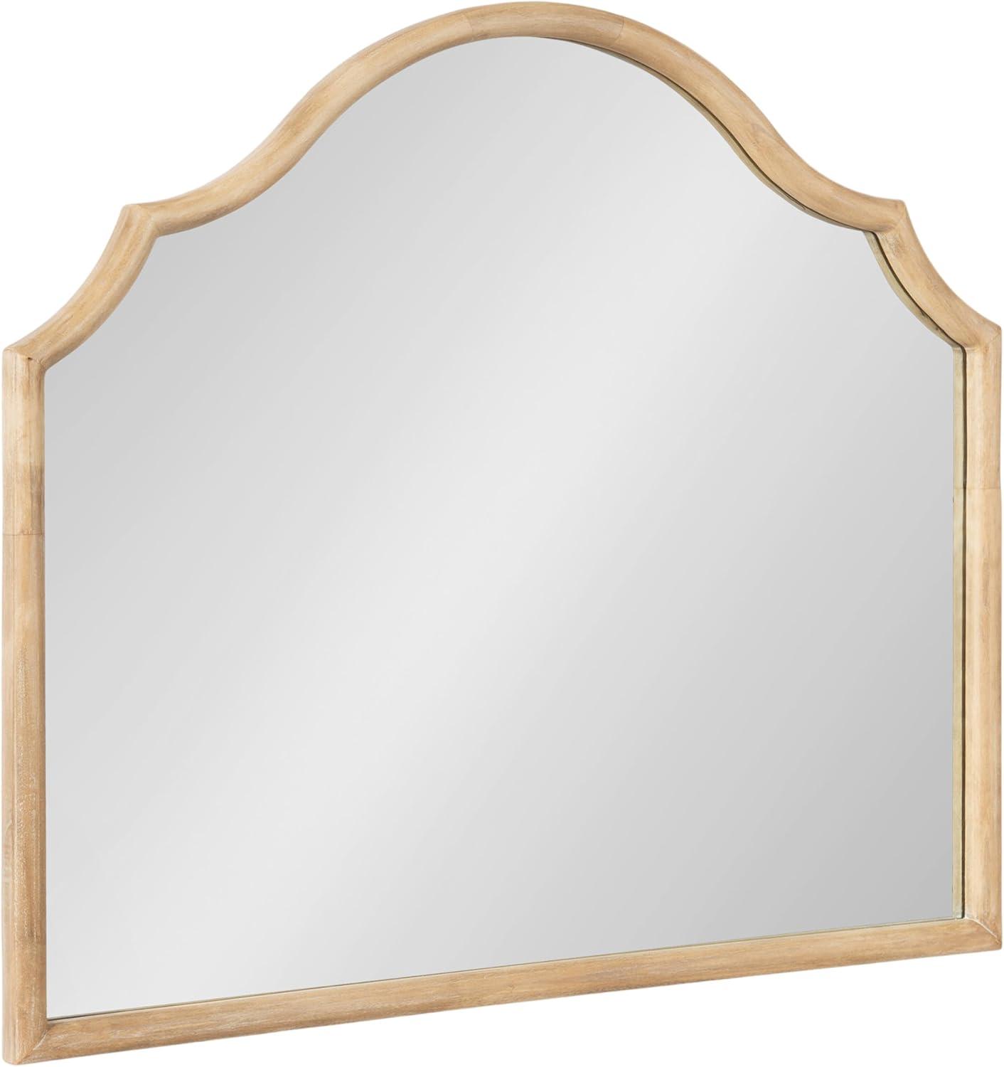 Kate & Laurel All Things Decor 32"x28" Leanna Wood Arched Mirror