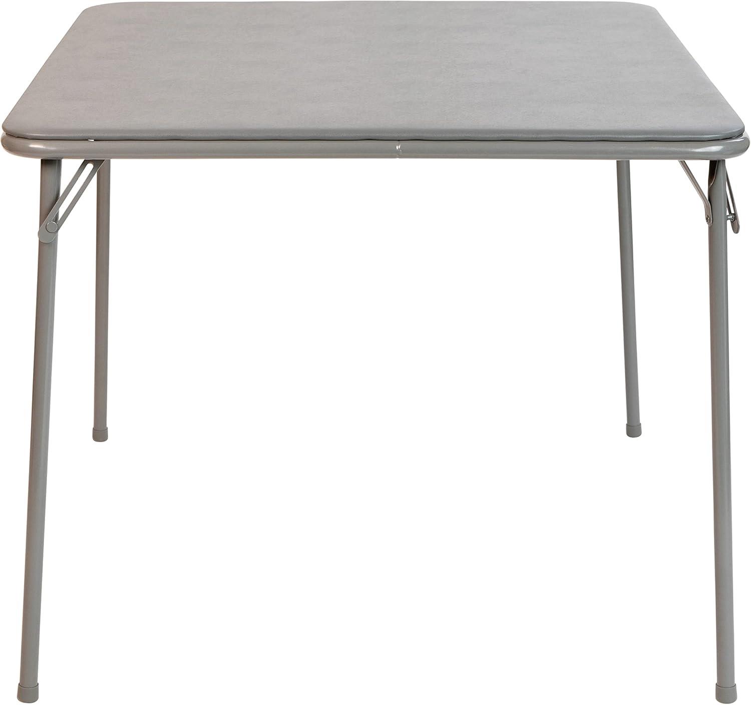 Emma and Oliver Foldable Card Table with Vinyl Table Top - Game Table - Portable Table