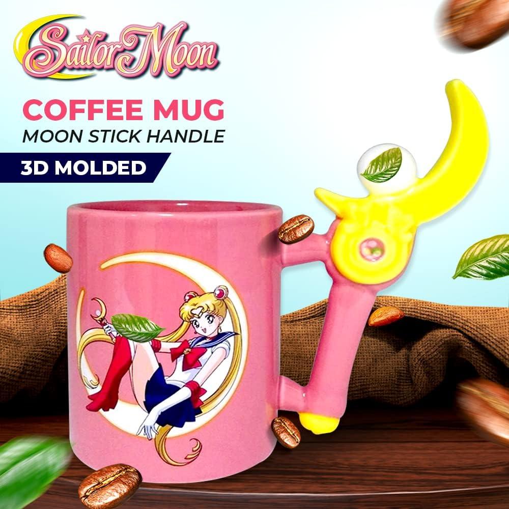 Just Funky Sailor Moon 13 Ounce Sculpted Wand Handle Ceramic Mug