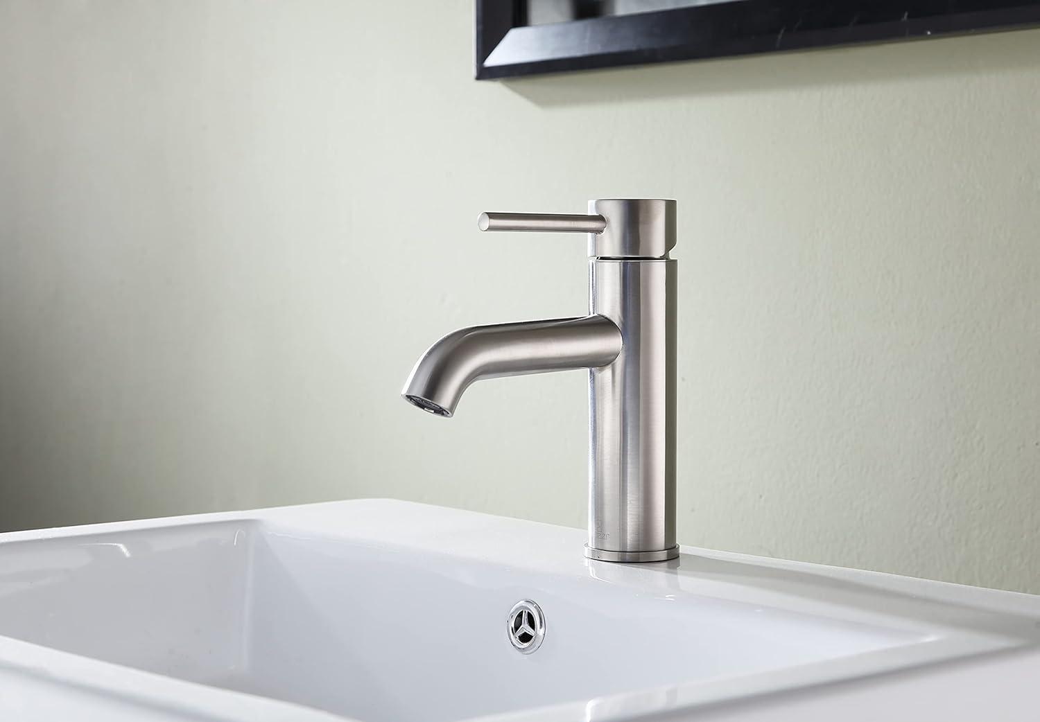 Valle Brushed Nickel Single Handle Bathroom Faucet