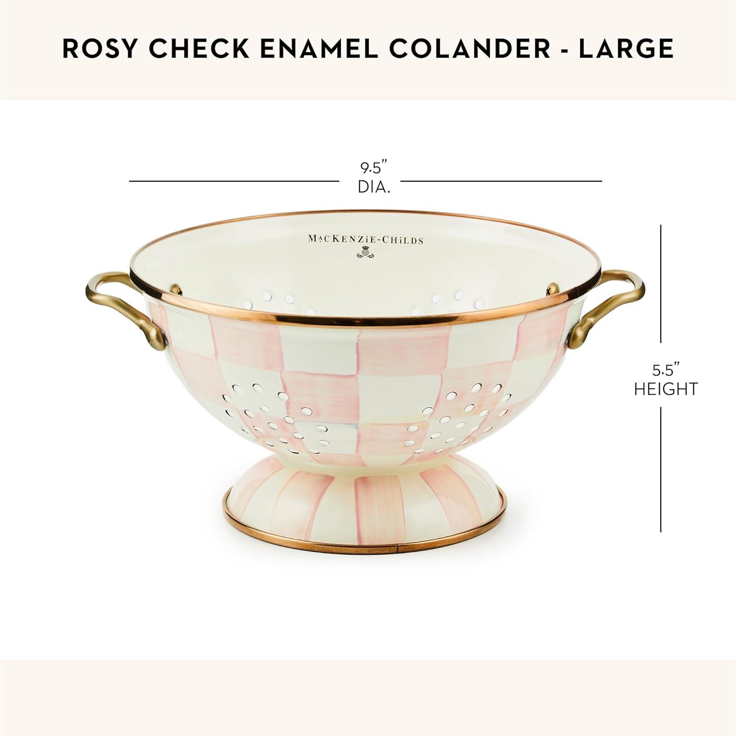 MacKenzie-Childs Rosy Check Colander