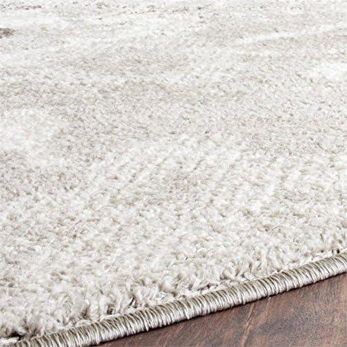 Adirondack ADR114 Machine Made Indoor Area Rug - Silver/Ivory - 8' Round - Safavieh