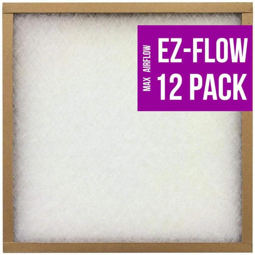 AAF Flanders EZ Flow II 24 in. W X 24 in. H X 1 in. D Fiberglass 4 MERV Air Filter (Pack of 12)