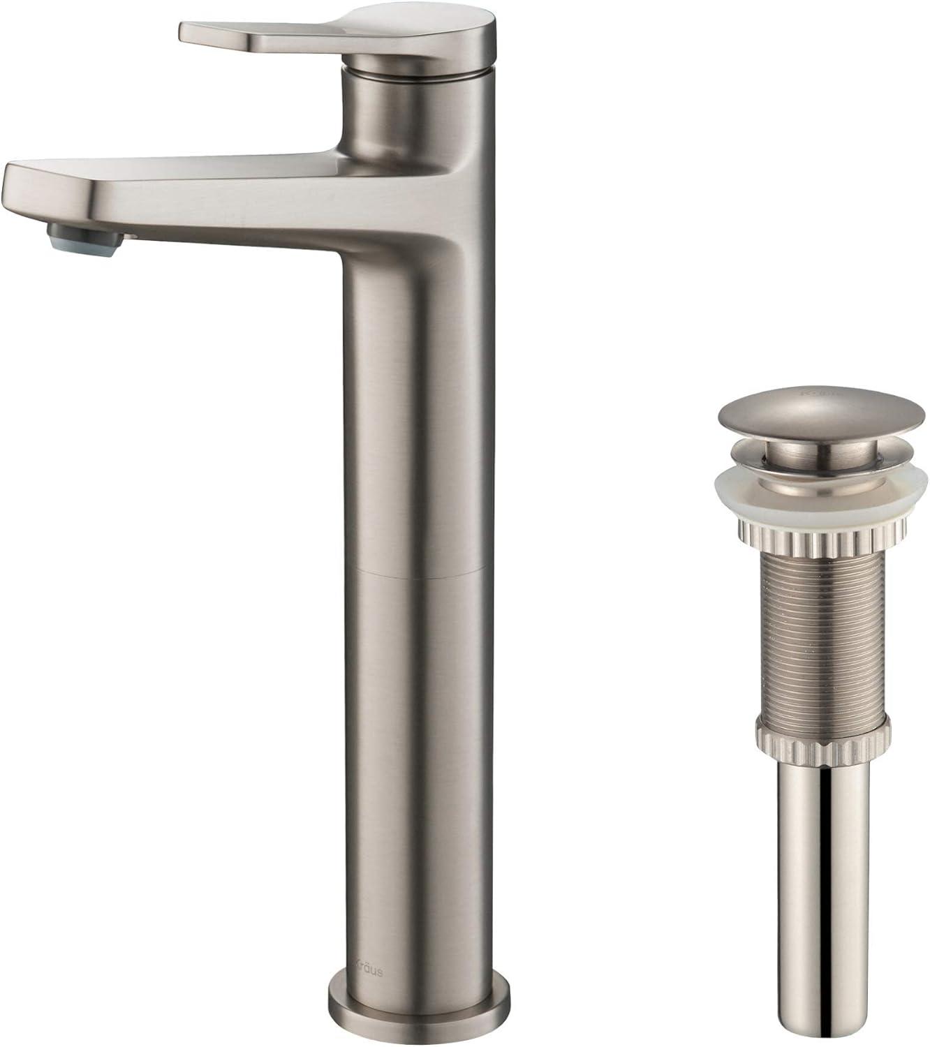 Indy Spot Free Stainless Steel Vessel Bathroom Faucet