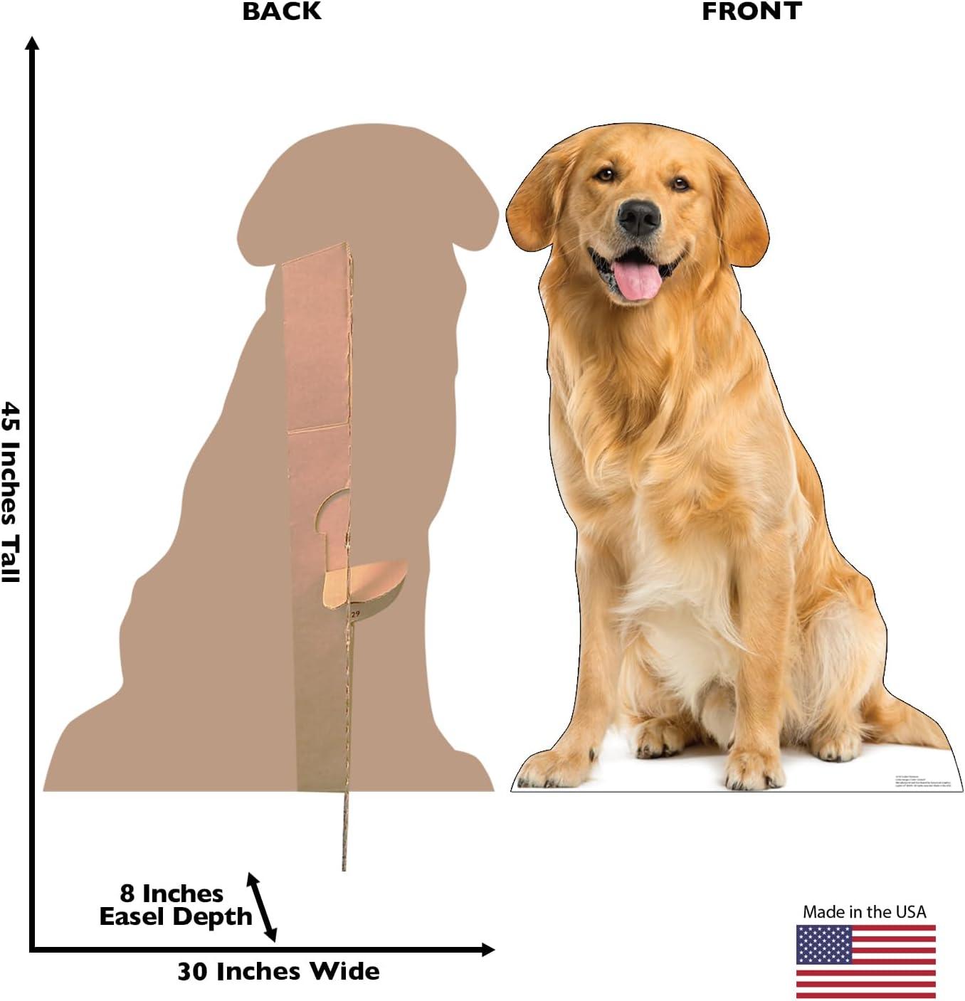 Golden Retriever Life-Size Cardboard Stand-Up, 45" x 30"