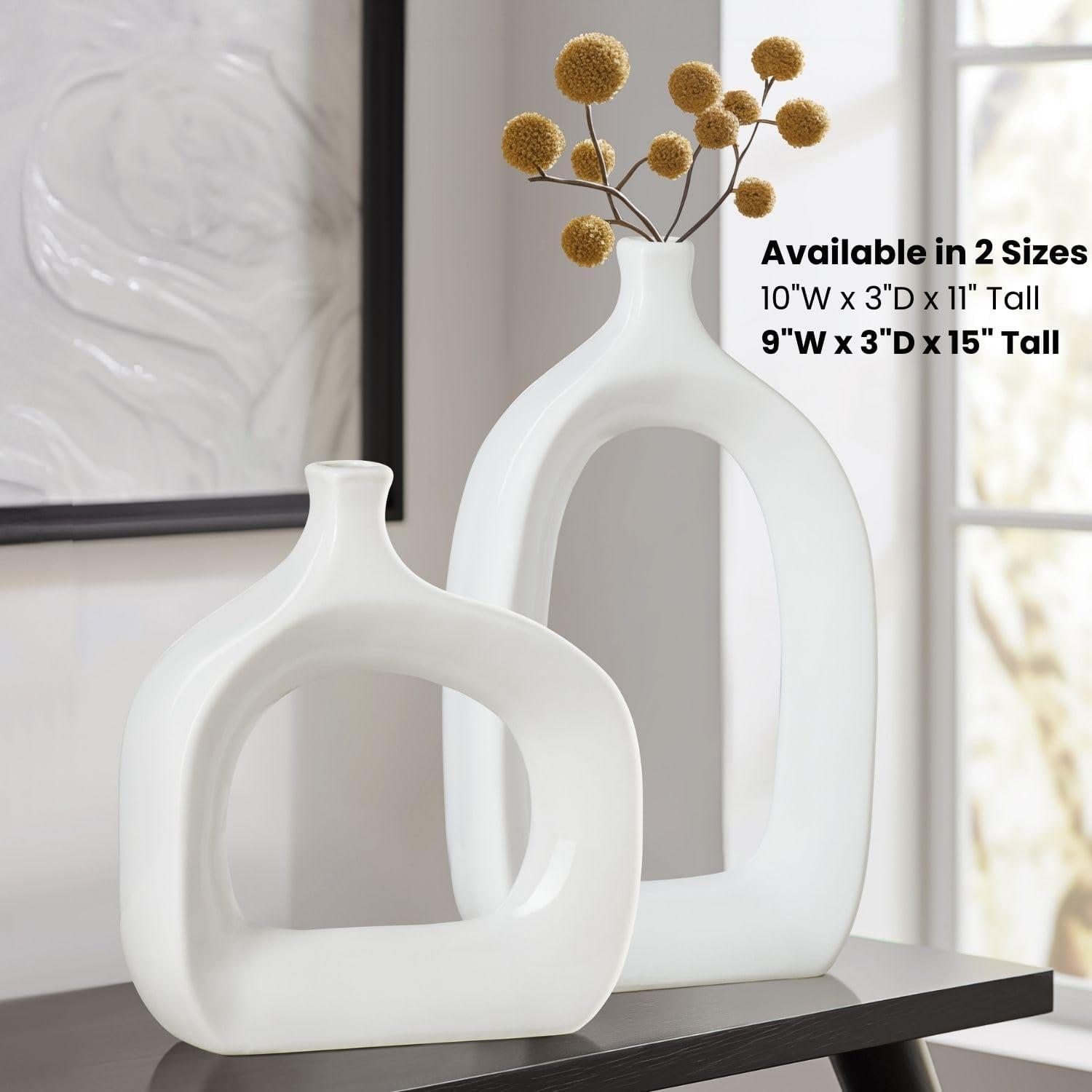 torre & tagus open vase tall - white