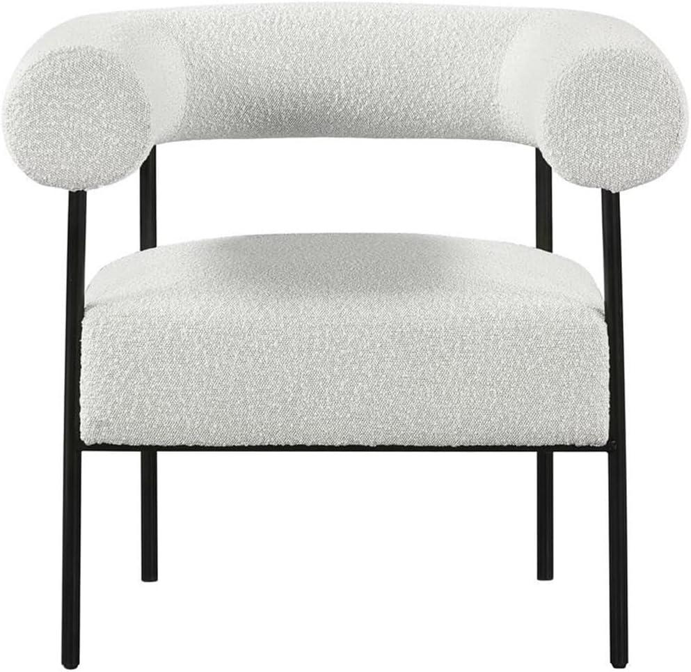 Meridian Furniture Blake Cream Boucle Fabric Accent Chair