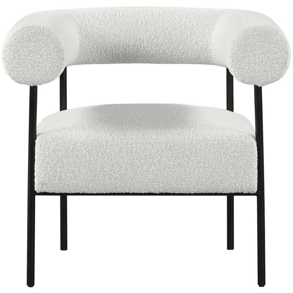 Meridian Furniture Blake Cream Boucle Fabric Accent Chair