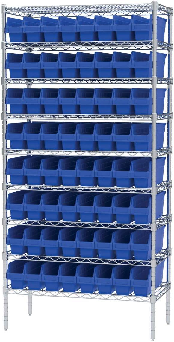 Blue Polypropylene 18-Inch Nesting Storage Bin