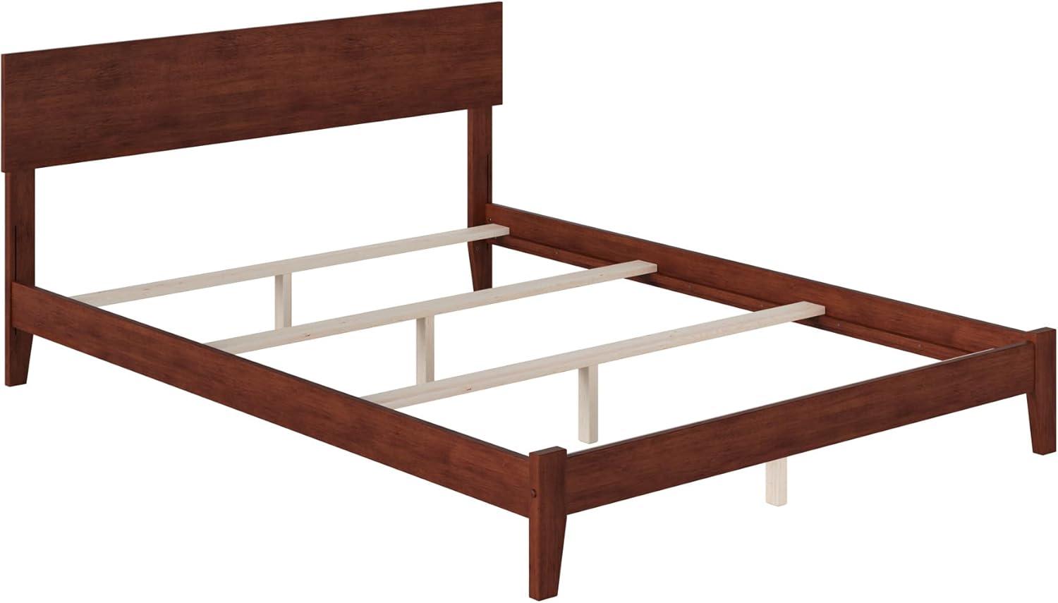 AFI Furnishings Orlando Queen Traditional Bed with Open Footboard and Turbo Charger in Walnut